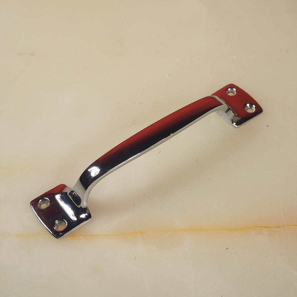Chromed cabinet handle in cast brass