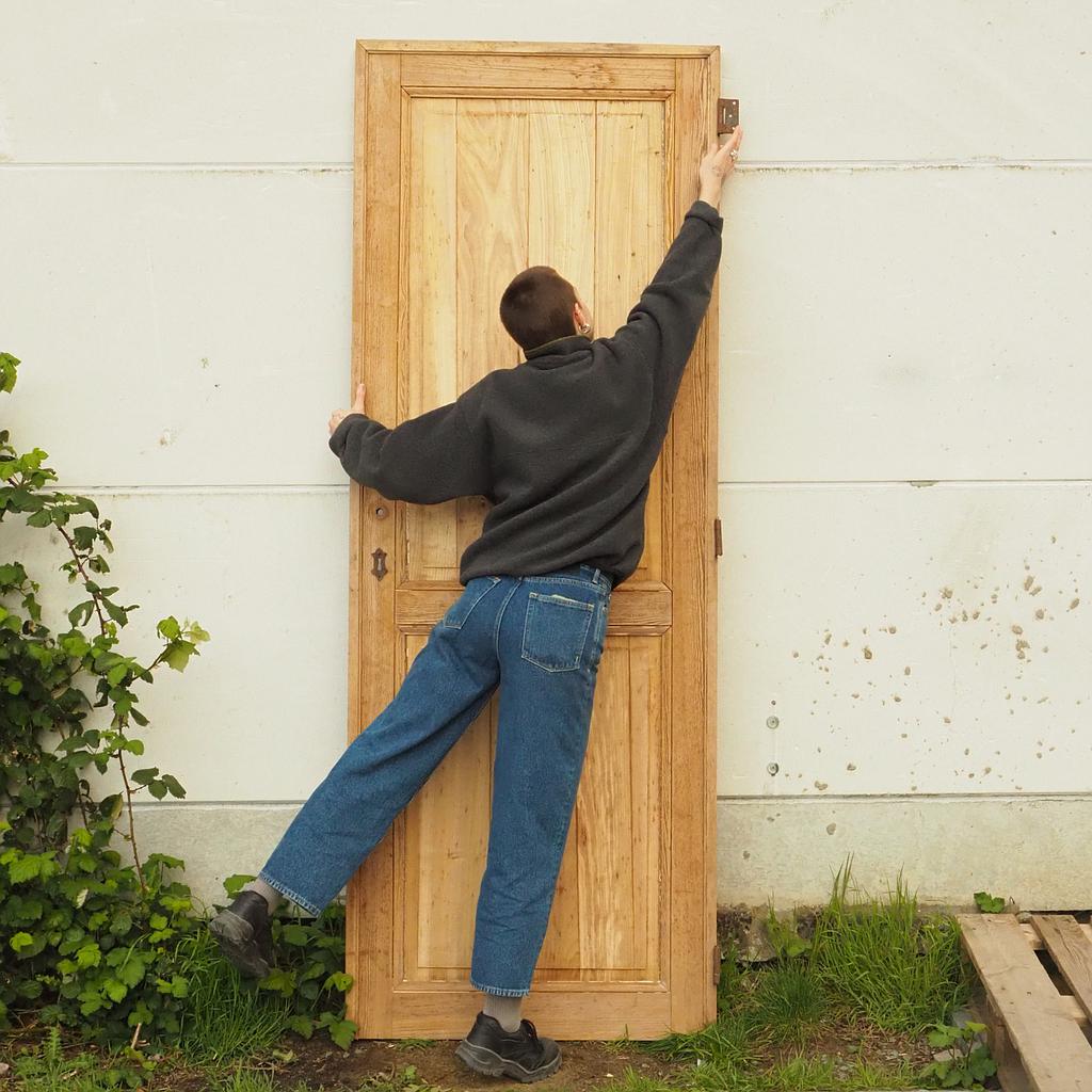 Wooden door in solid pine (H. 229 x W. 84 cm) - Left/Right