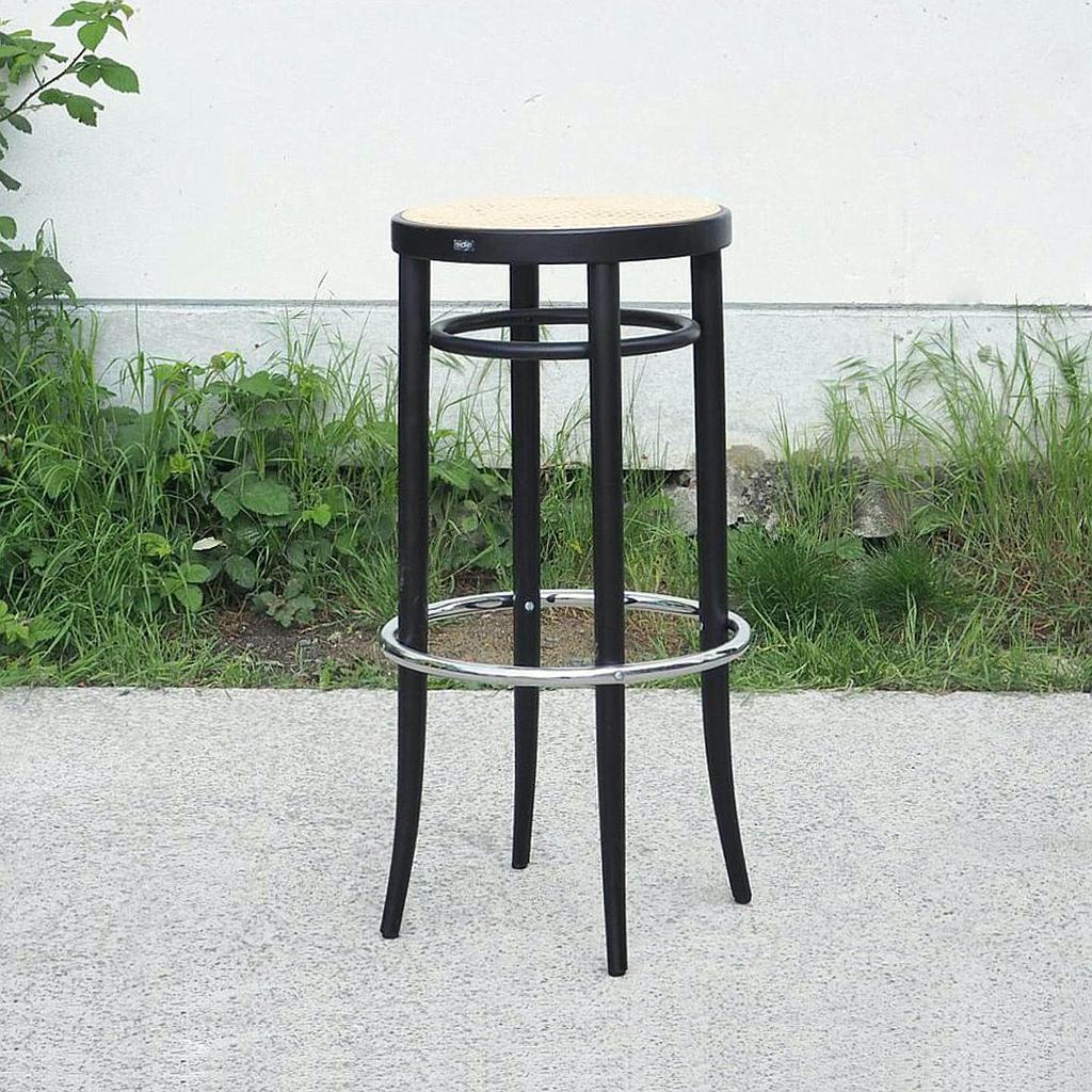[193FUR002] Bar stool '204 RH' by Thonet in black stained beech
