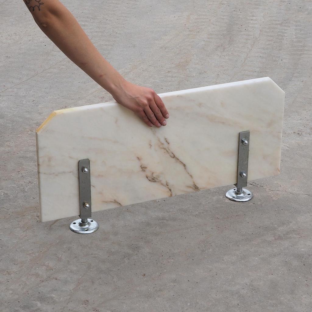 Marble urinal divider