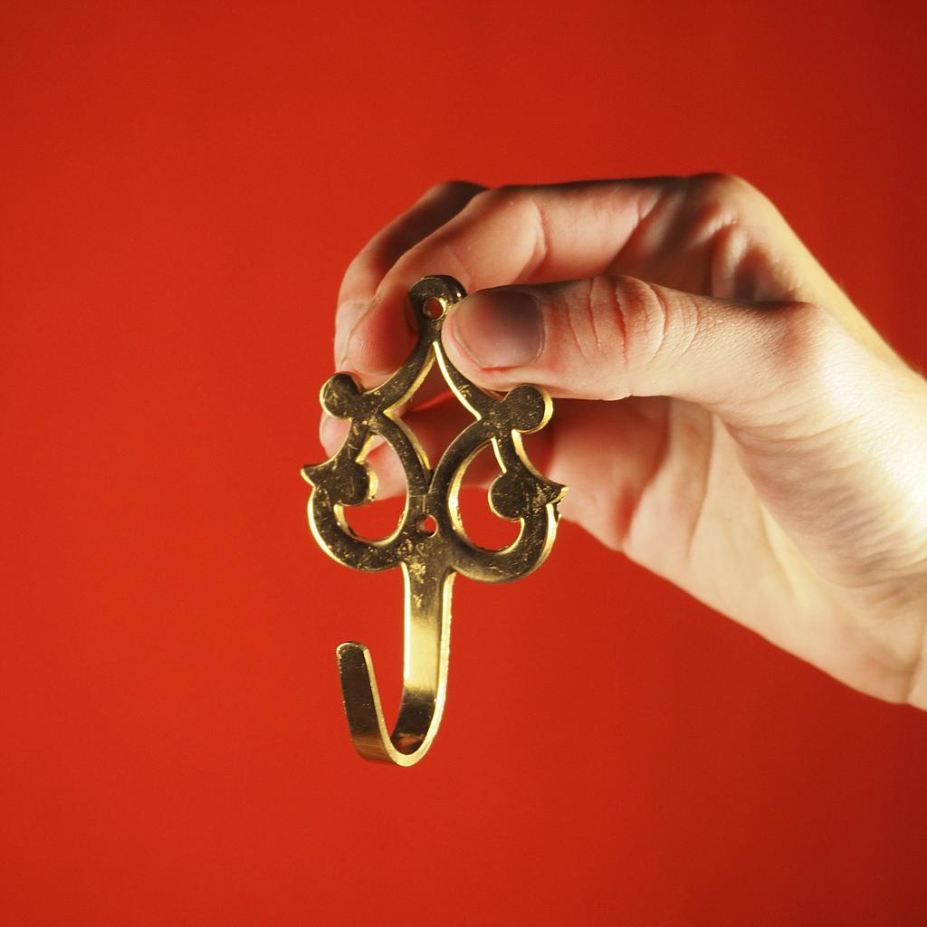 [999HAR876] Coat hook 'Amadeus' - Gold & Large