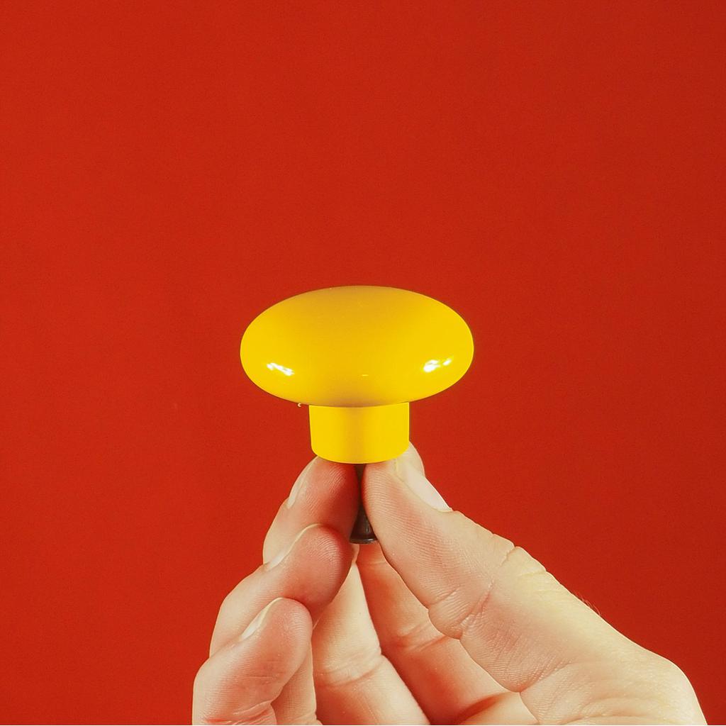 Cabinet knob in resin - Yellow - Large
