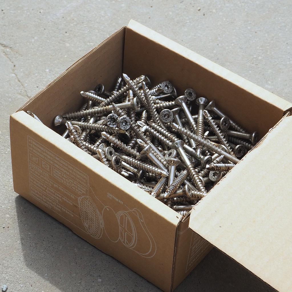 Box of stainless steel screw for wood decking (200 pc.)