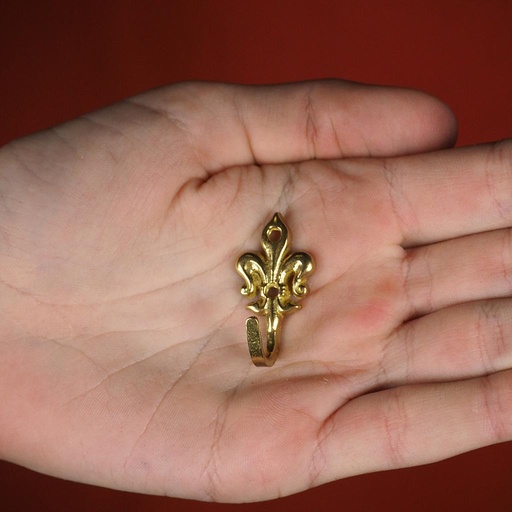 [999HAR913] Coat hook 'Fleur de lis' - Gold - Small