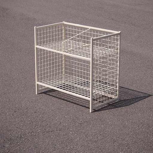 [901FUR028] Wire shelving unit in lacquered steel - Cream/White