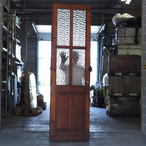 [202DOP011] Door with flemish glass panels from Ixelles City Hall (H. 269 x W. 79,5 cm) - Left