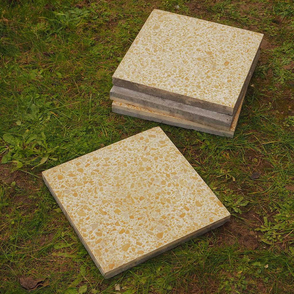 Terrazzo 'Botticino' floor tiles (30 x 30 cm) - Sold per sqm