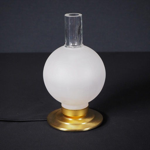 [122LIG213] Night light 'Tristan' in brass and frosted glass