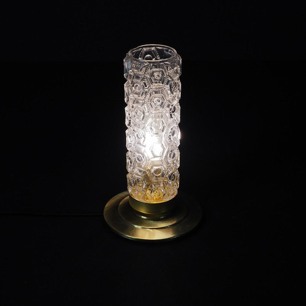 Night light 'Sybille' in brass and glass