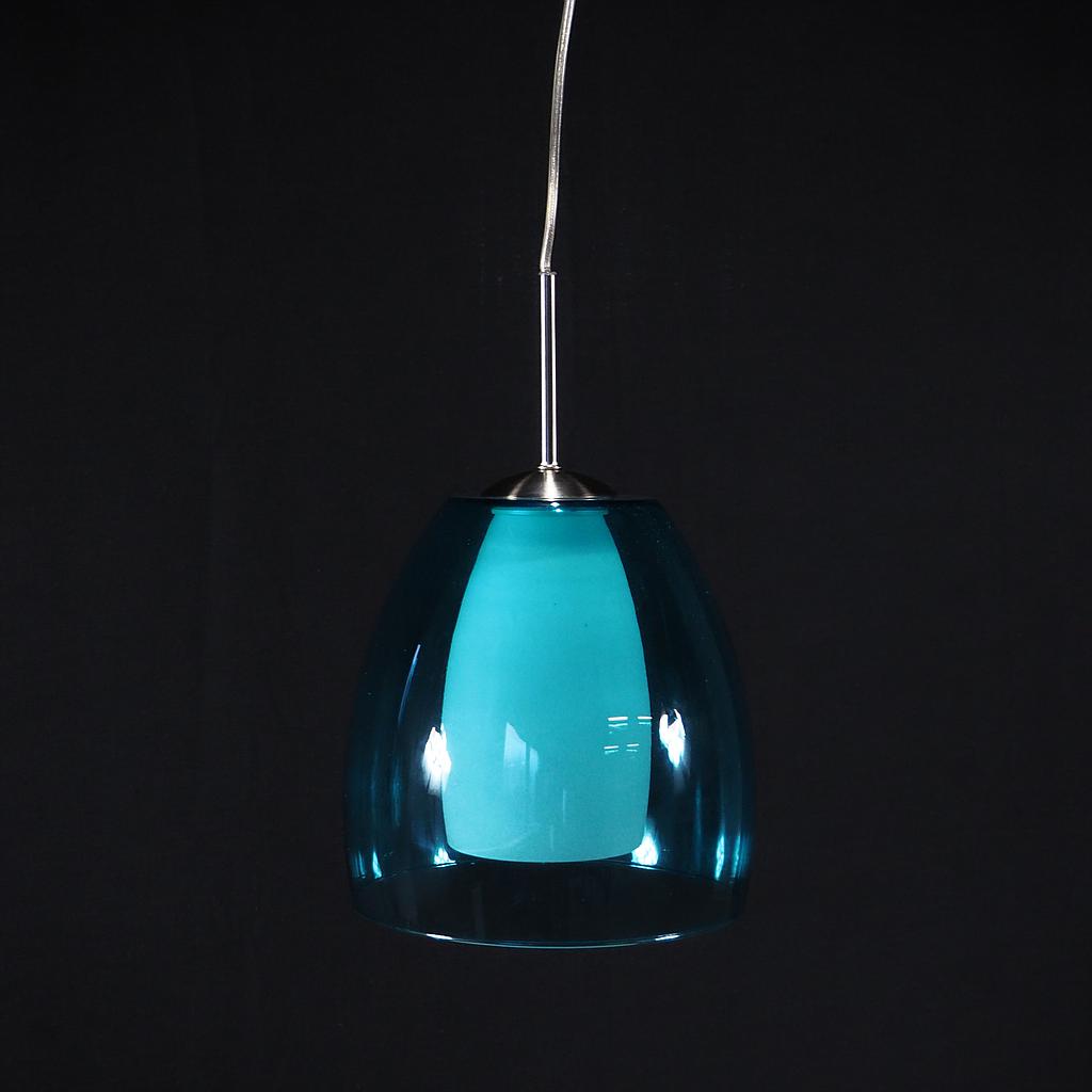 Hanging Light 'Fargo' in tinted glass - Blue