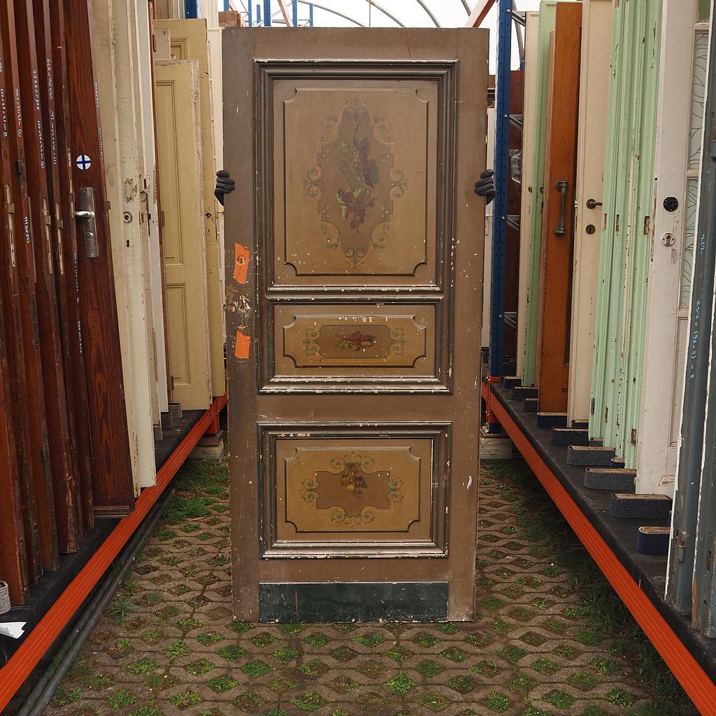 Door in hand-painted wood (H. 219,5 x W. 94 cm) - Left