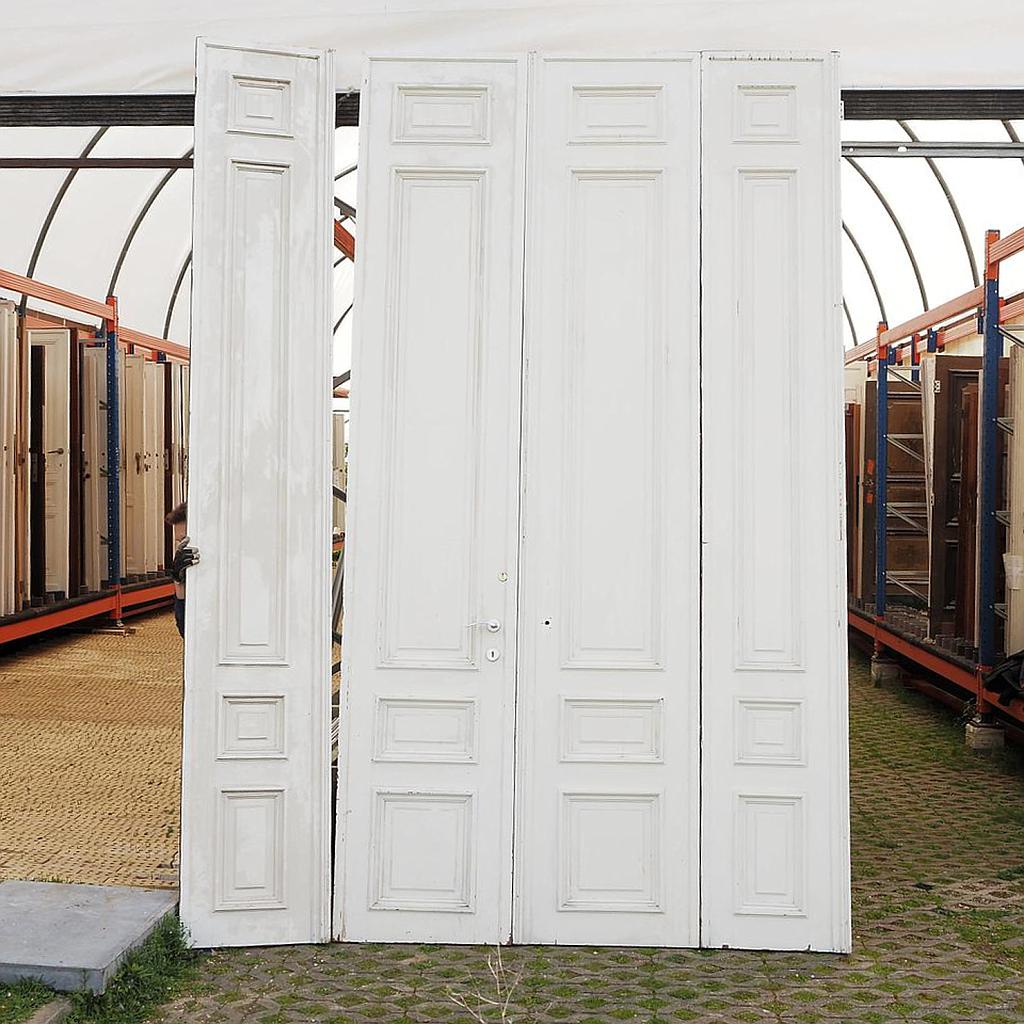 Quadruple door in painted wood (H. 345 x W. 243 cm) - Left