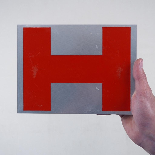 [005HAR0035] Signage in aluminium from the Générale de Banque