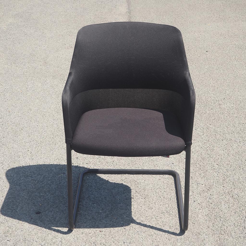 [901FUR9790] Cantilever armchair '434' by by Greutmann Bolzern for Giroflex (ca. 2008) - Black