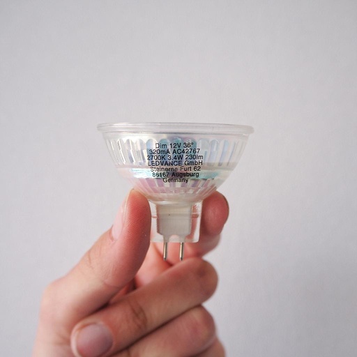 [4058075796690] Bulb - OSRAM Superstar LED GU5.3 Spot MR16 36° 3.4W 230lm 2700K, Dimmable (New)