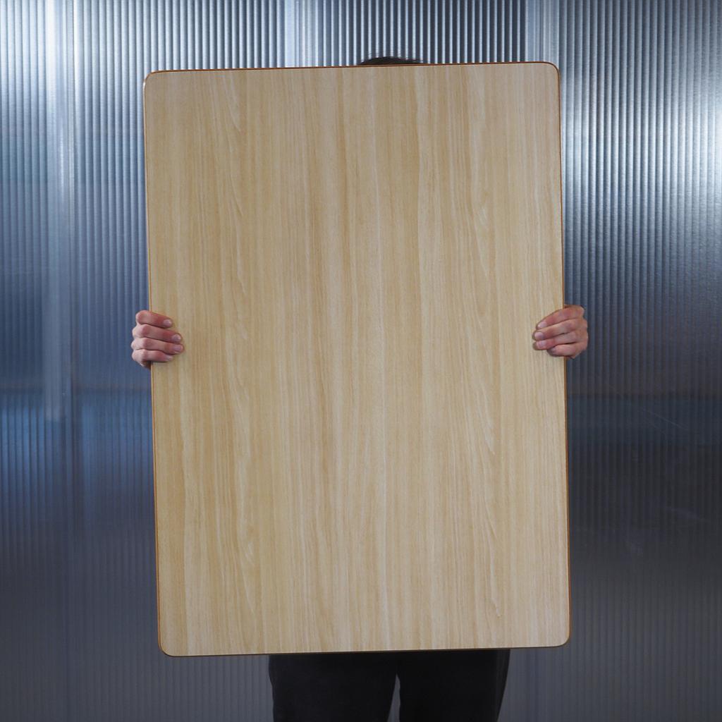 Laminated particle board with solid wood edge (85 x 60 cm)