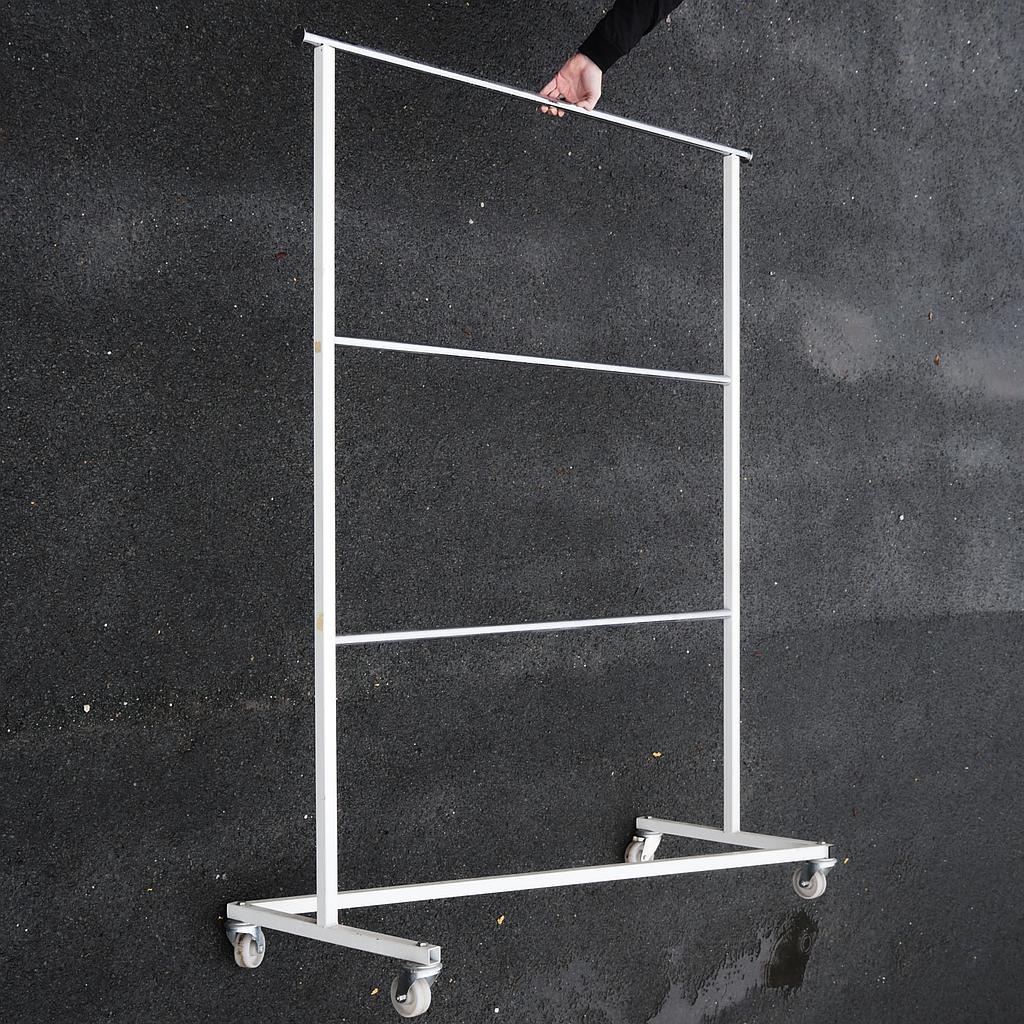 Clothes rack in steel with zigzag base (H. 191 cm) - 3 rods