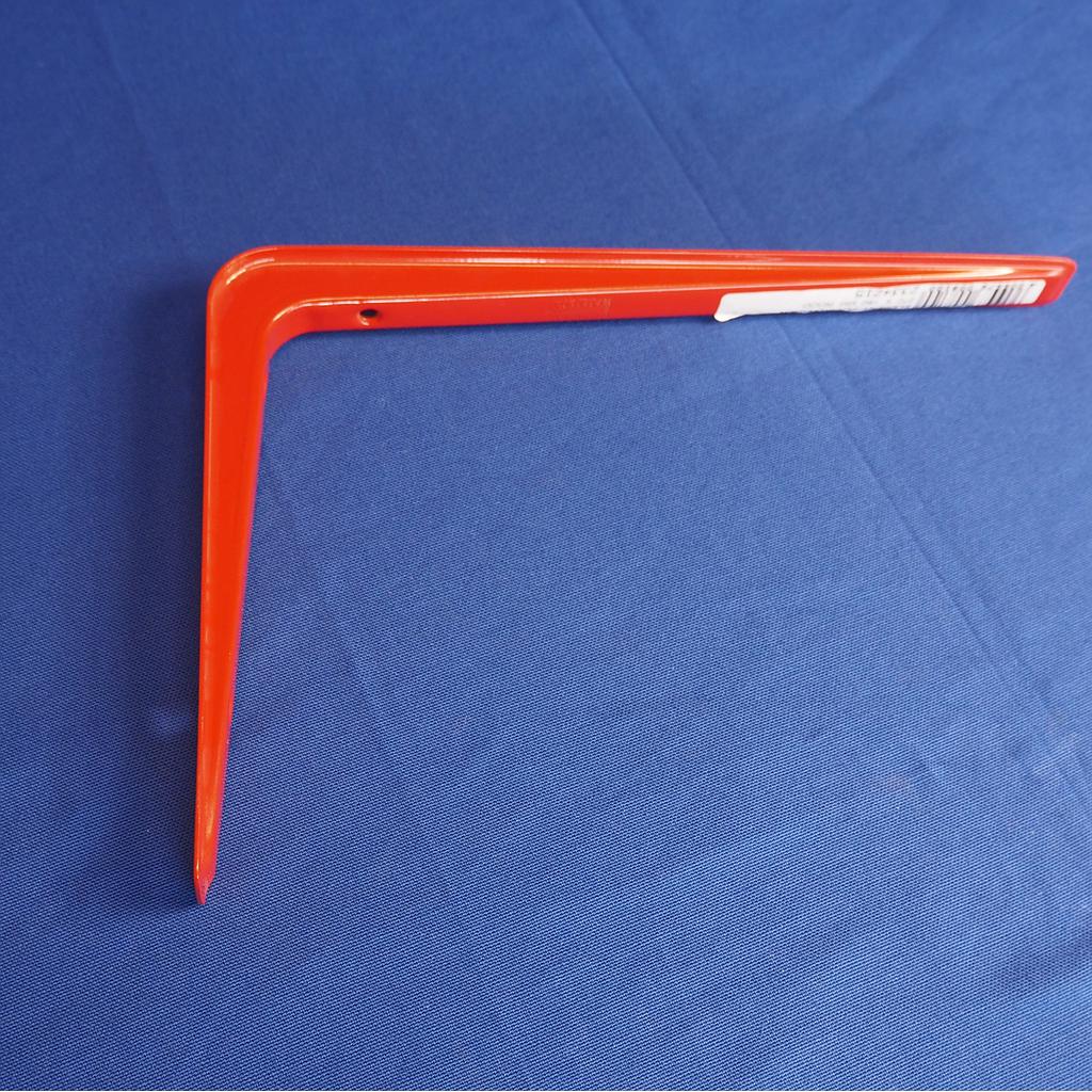 Shelf bracket in red powder coated steel (27 x 19 cm)