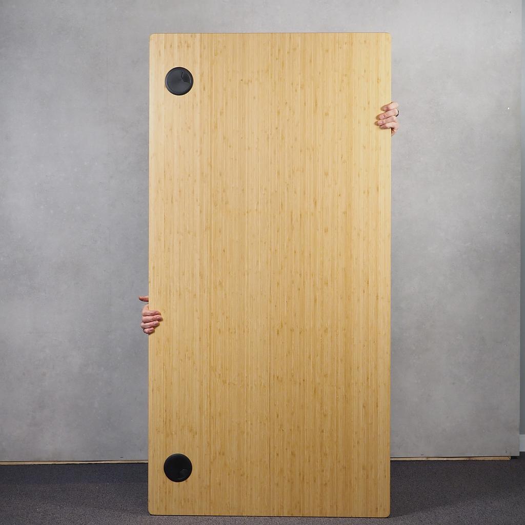 [901WOO027] Board in cross laminated bamboo (160 x 80 cm) - With cable holes