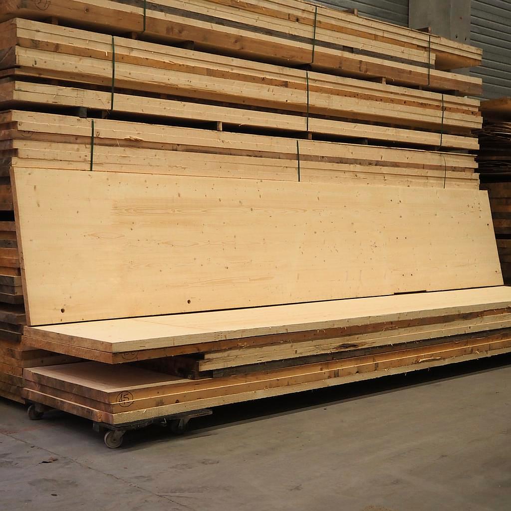 Glued laminated timber panel (5.5 cm thick - 540 cm length)