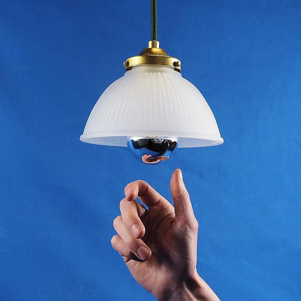 [999LIG1141] Hanging light 'Lionel' in textured glass