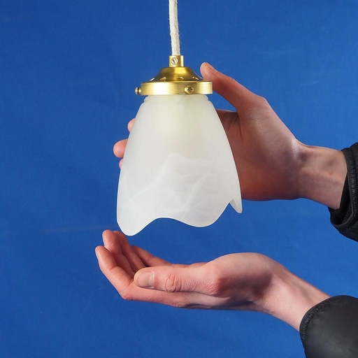 [999LIG1149] Hanging light 'Babette' in frosted glass