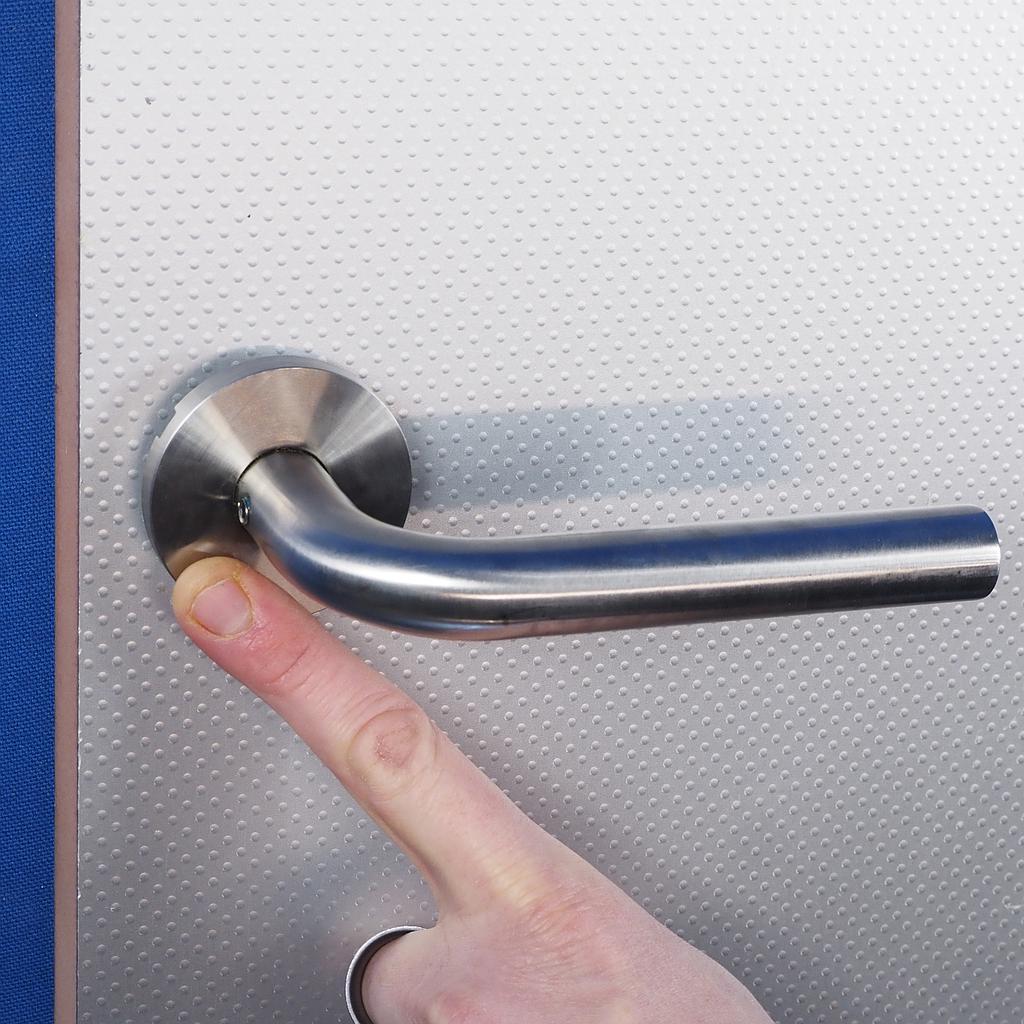 Door handle in stainless steel