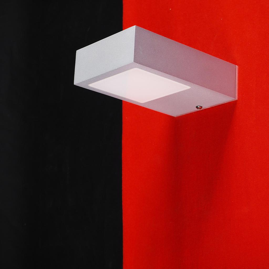 [206LIG752] Wall light with square satin glass diffuser by PSM Lighting