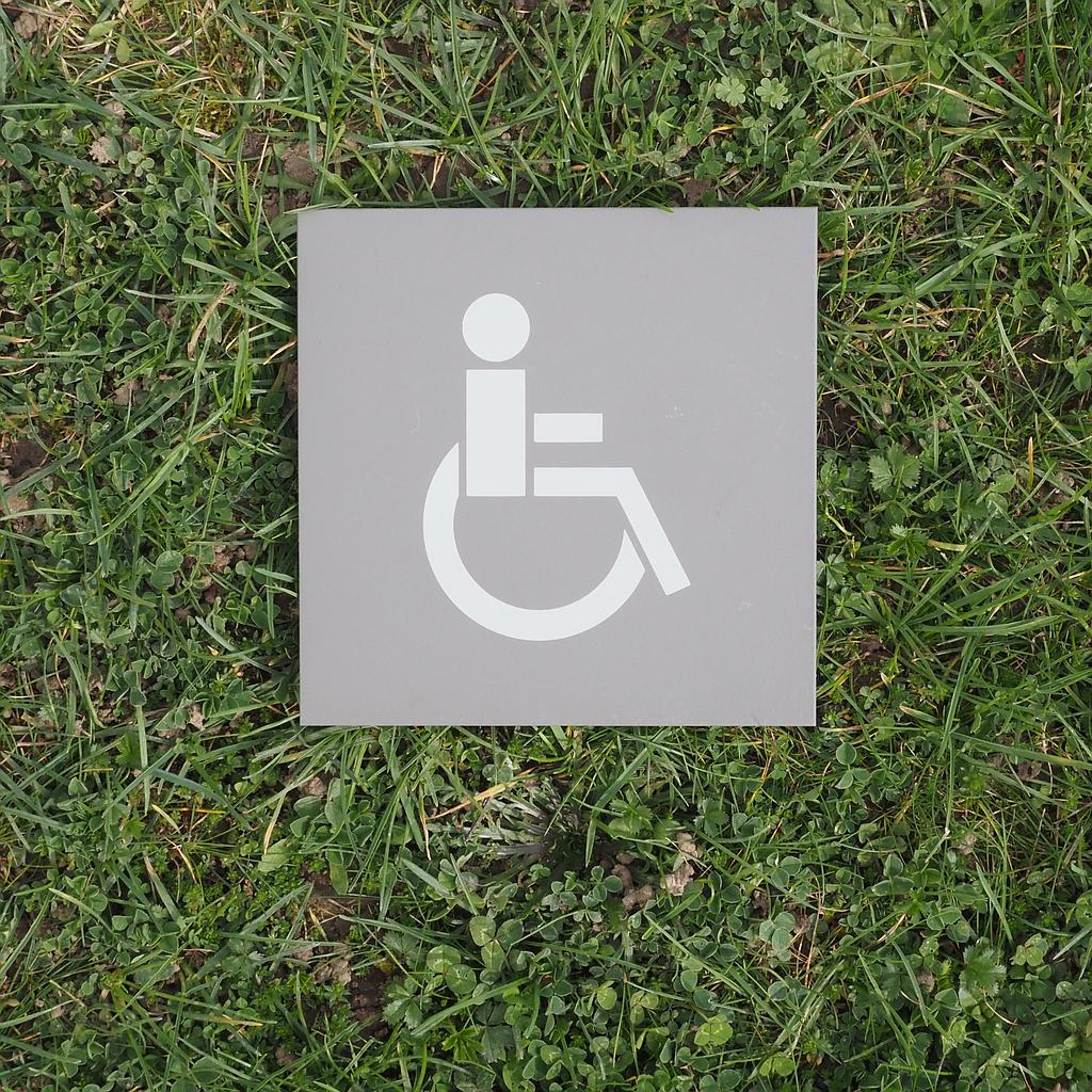 Toilet signage in aluminum (15 x 15 cm)