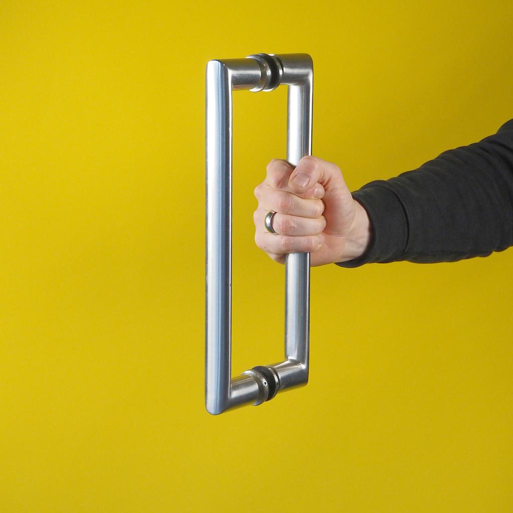 Double pull handle in stainless steel (H. 33 cm)