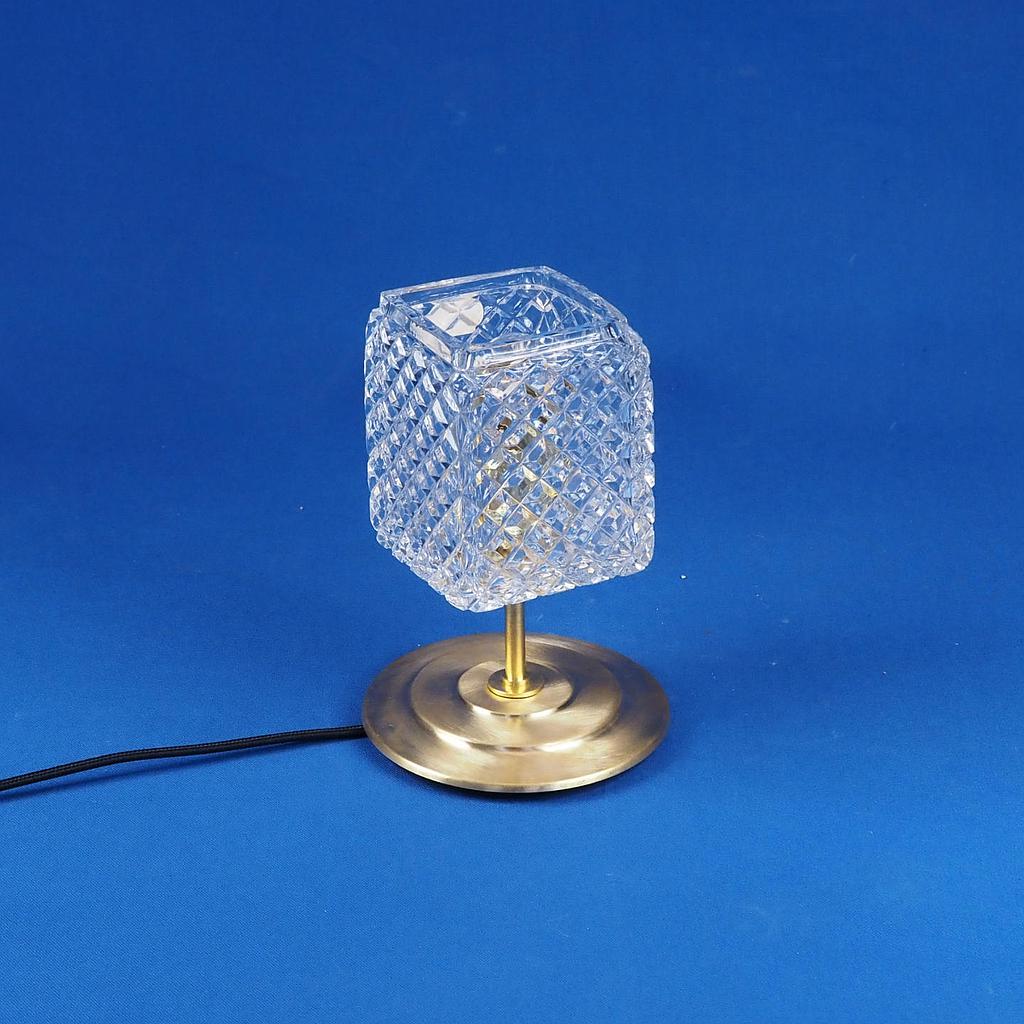 Table light 'Daisy' in brass with handcrafted textured glass diffuser
