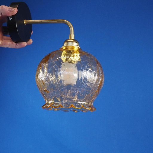 [999LIG866] Wall sconce 'Ursula' in textured glass