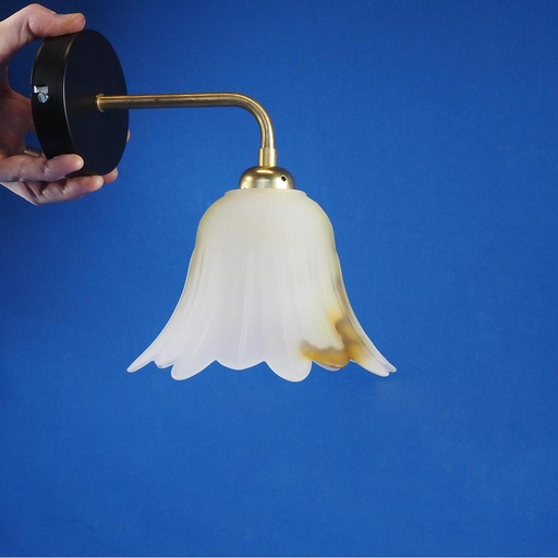 [999LIG868] Wall sconce 'Amelia' in textured glass