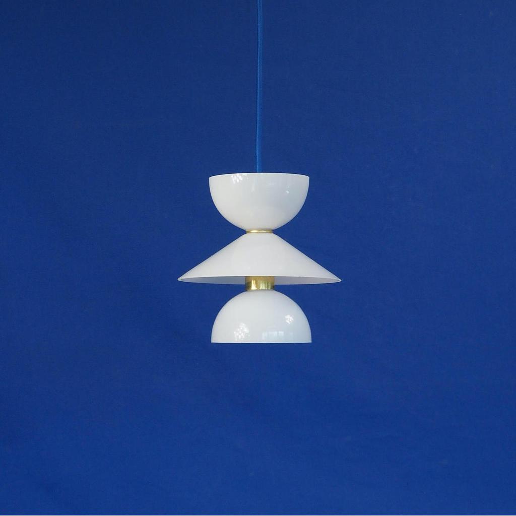 Hanging light 'Sofia' with opaline glass shades