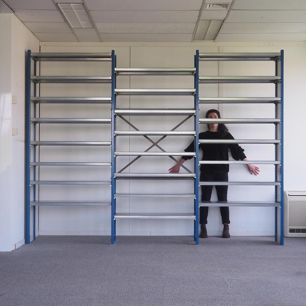 [959FUR010] Large shelf by Mecalux (H. 230 cm) - Galvanized