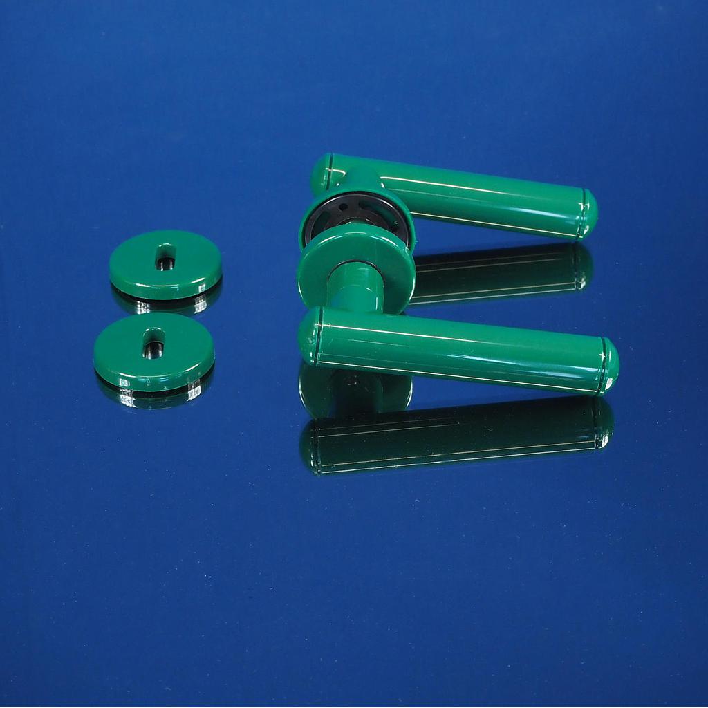 [999HAR1016] Door handle in nylon with key rosettes by Premar - Green