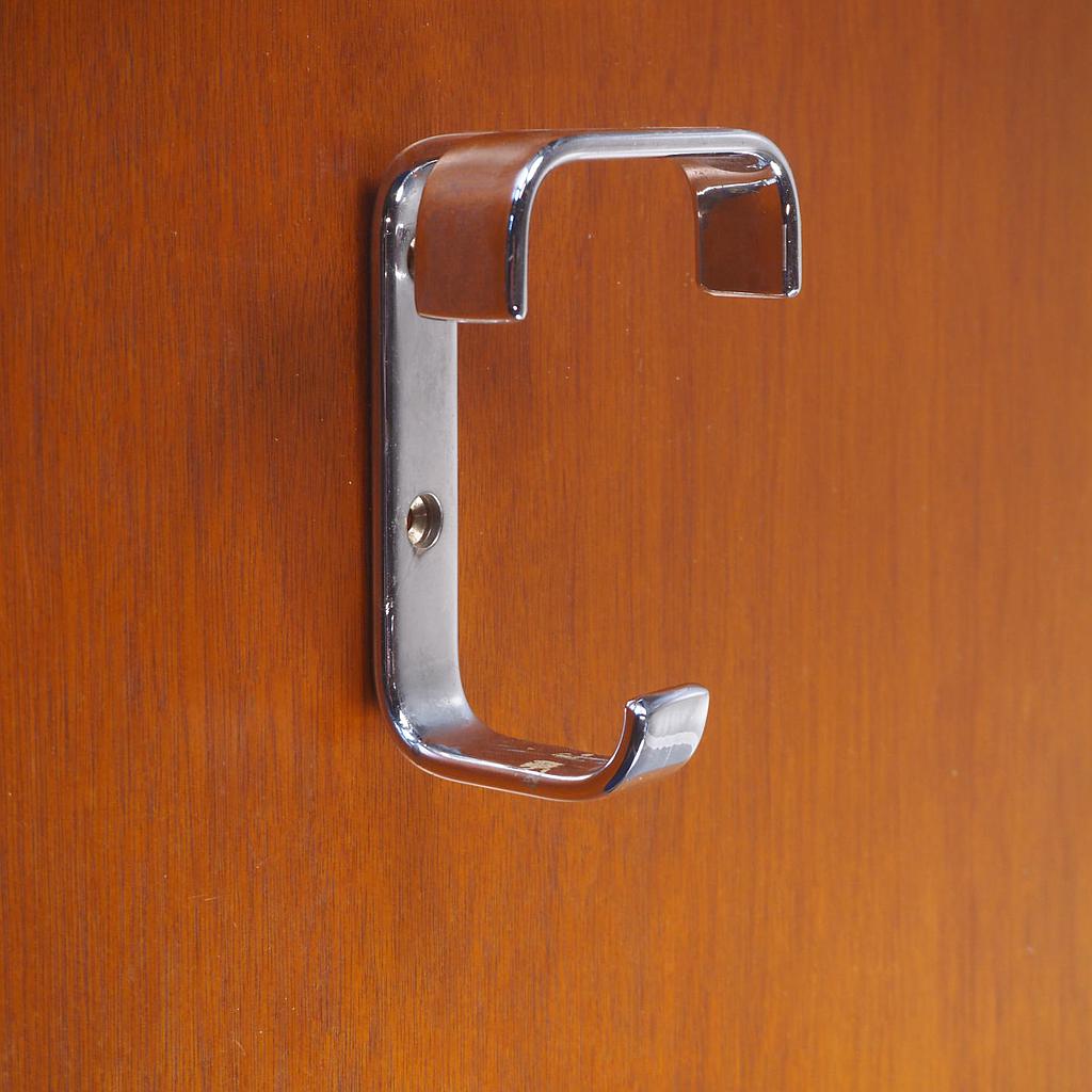 Coat hook solid chromed brass by Jules Wabbes