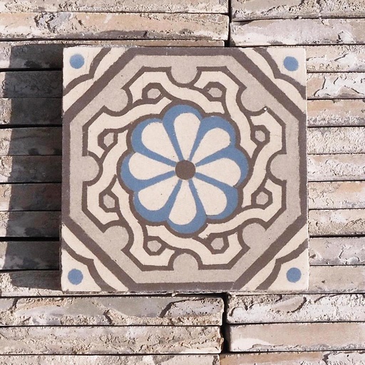 [222FLO003] Reclaimed ceramic tiles by Saint Ghislain (14 x 14 cm) - Sold per m2