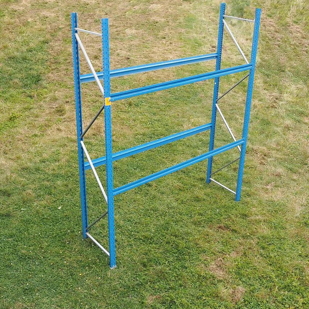 [955FUR045] Rack in blue epoxy coated steel by Stow (260 x 211 cm)