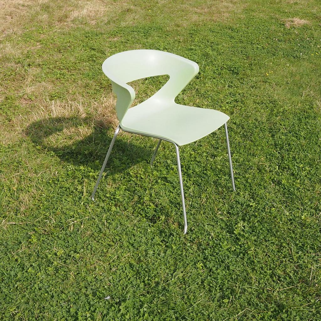 [999FUR1310] Stackable chair 'Kicca' by Kastel - Pale Green