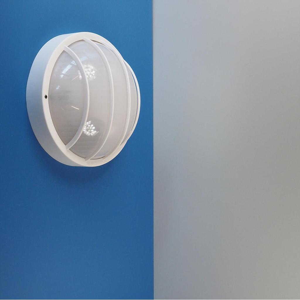 [999LIG1249] Caged wall/ceiling light 'Eco' by Trumbo (IP44) - White