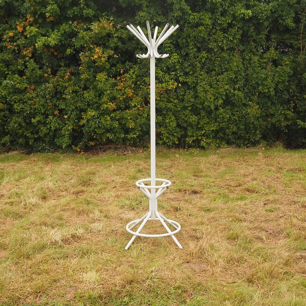 Coat &amp; umbrella rack in grey powder coated steel