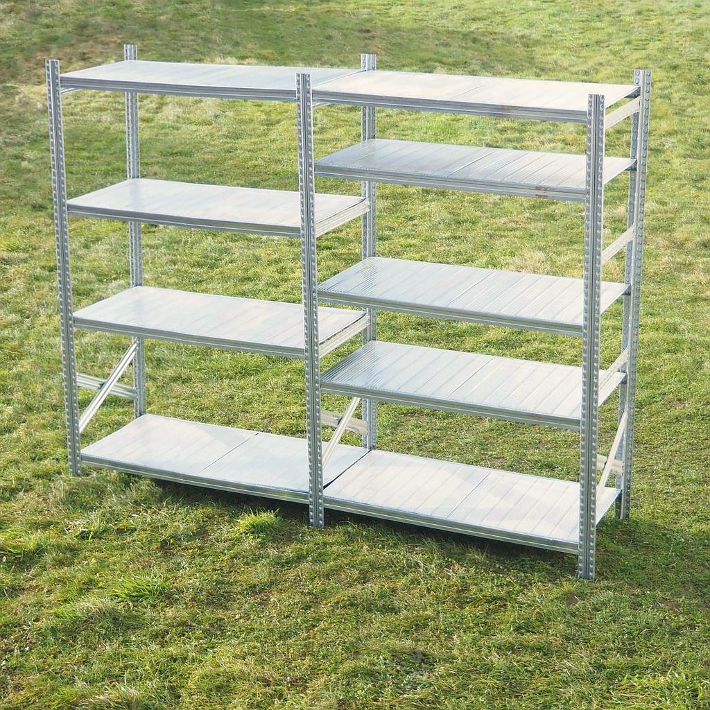 Shelf 'Super 1-2-3' in galvanized steel by Metalsistem (H. 197 x L. 248 x D. 60 cm)