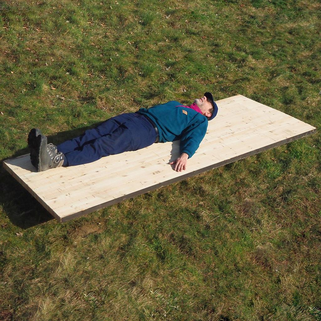 Sawn panel in reclaimed glued laminated timber (L. min 245 x W. 97 cm)