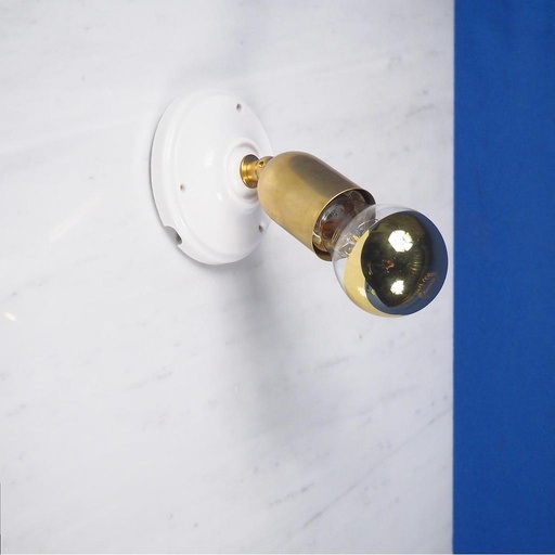 [999LIG1290] Adjustable brass socket with porcelain base (E27) (New)