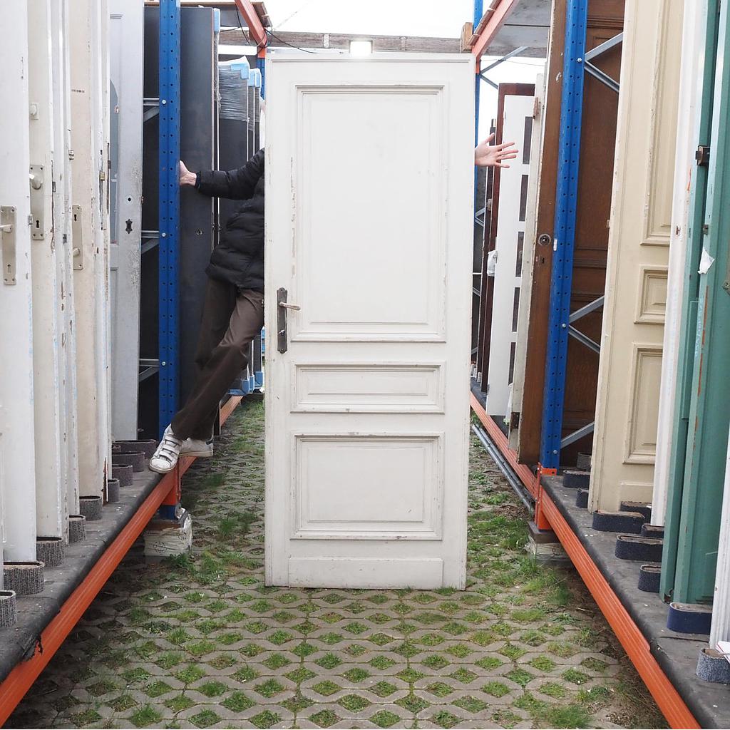 [999DOP1010] Painted door in solid oak (H. 236 cm x W. 91 cm) - Right