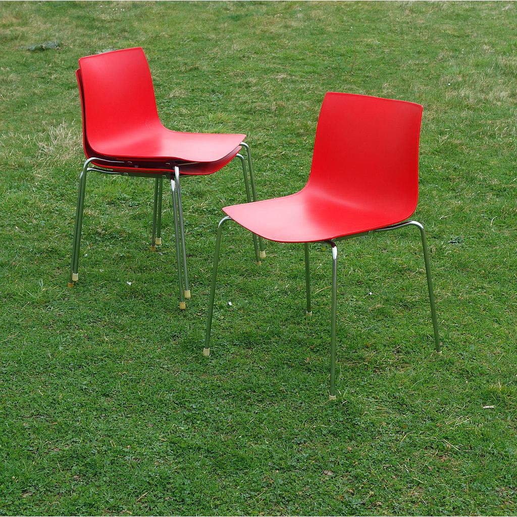 Stackable chair 'Catifa 46' by Lievore Altherr Molina for Arper (ca. 2004) - Red