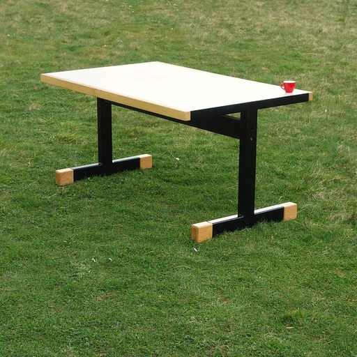 [968FUR002] Table '4 places' by Christophe Gevers from the Banque Brussels Lambert HQ (L. 140 cm)