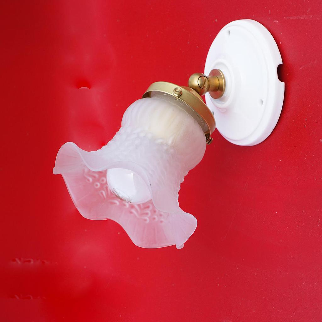 [999LIG1295] Adjustable wall sconce 'Lampoon' with brass socket and porcelain base