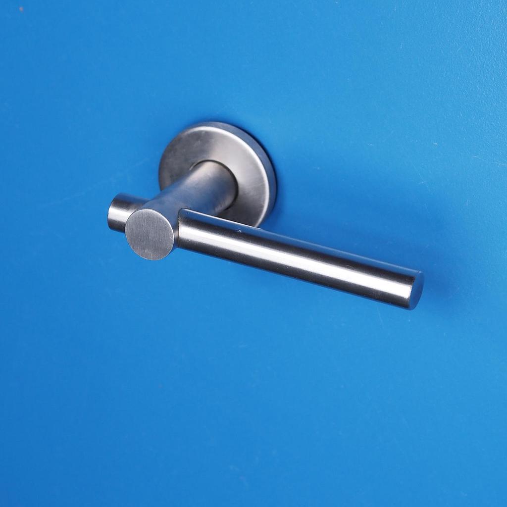 Door handle in brushed stainless steel